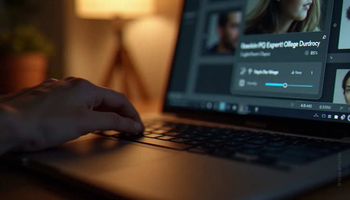 Gros plan sur les réglages d'exportation JPEG dans Lightroom, curseur de qualité à 85 pour cent, pour optimiser une photo avant envoi par mail