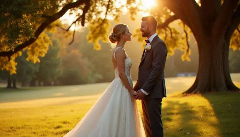 Photos mariage Sheila et Yves Martin — couple sous un chêne centenaire en lumière dorée d'octobre, style reportage documentaire par Jonathan Arnaud photographe Toulouse