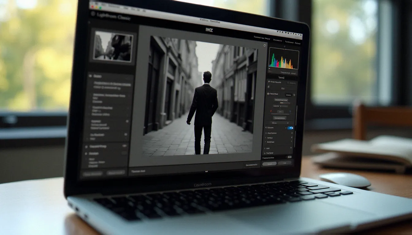 Interface d'exportation Lightroom avec les réglages de filigrane ouverts, montrant le processus d'ajout d'un tampon sur une image