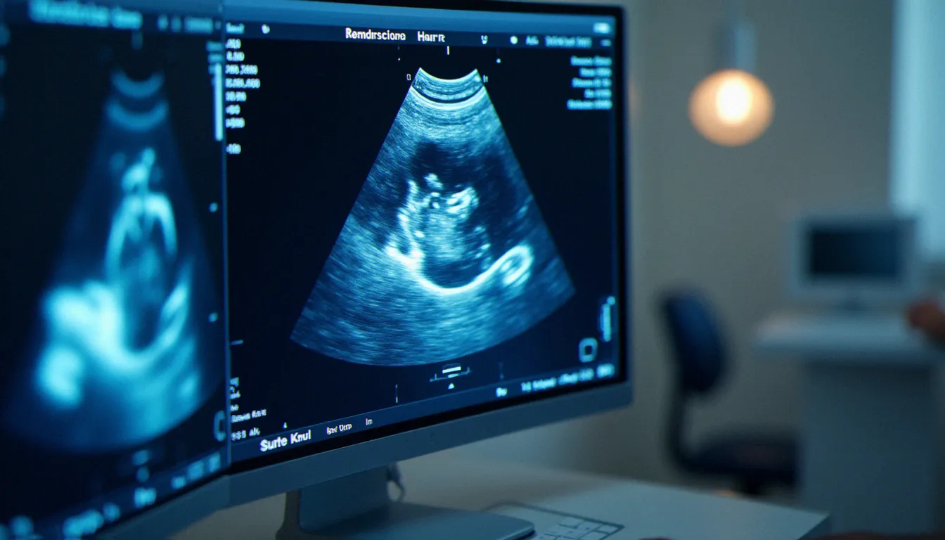 Écran d'imagerie ultrasonique haute fréquence affichant la cartographie détaillée d'une lésion cutanée lors d'une séance d'image guided superficial radiation therapy