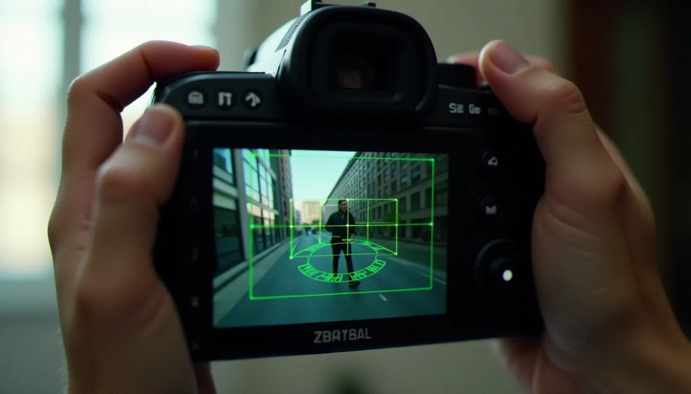 Écran d'un appareil photo hybride affichant un système de détection de sujet par intelligence artificielle, technologie qui prolonge la capacité à photographier au futur