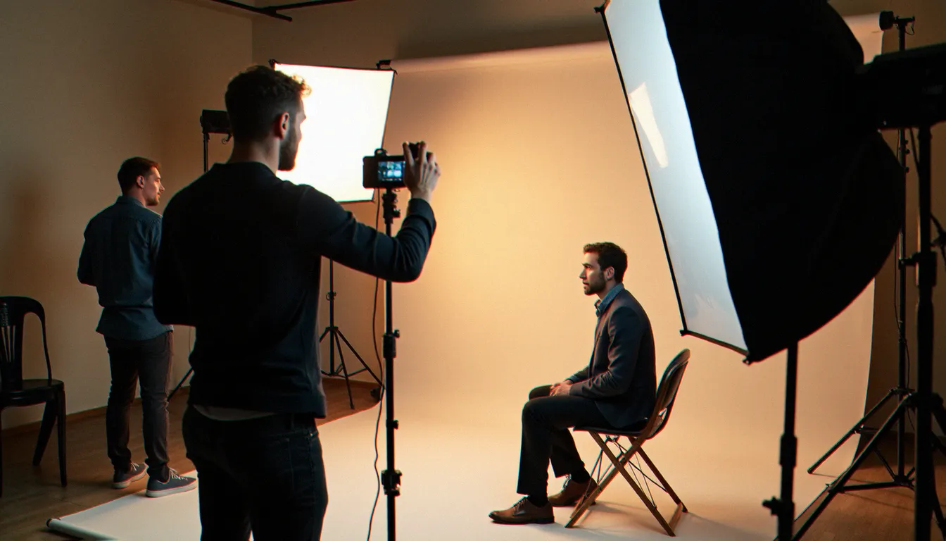 Séance photo portrait en studio à Toulouse illustrant la préparation d'une image avis personnel avec un photographe professionnel