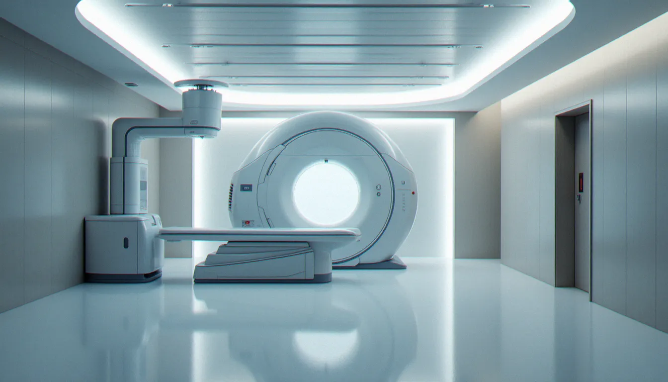 Salle de traitement MR-Linac combinant IRM et accélérateur linéaire pour une radiothérapie guidée par l'image de haute précision