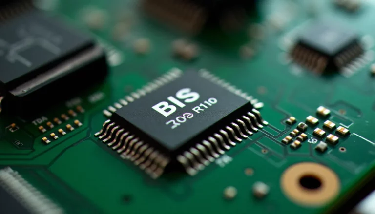 Gros plan sur la puce ROM BIOS d'une PlayStation 2, illustrant le concept d'image BIOS PS2 pour l'émulation