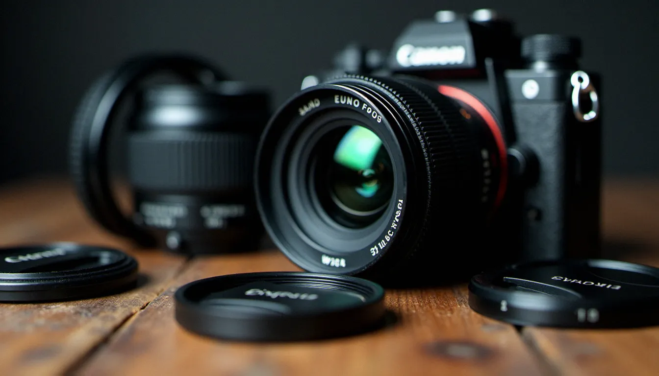 Capteur numérique et éléments optiques d'un objectif photographique, illustrant le fonctionnement technique de la photographie